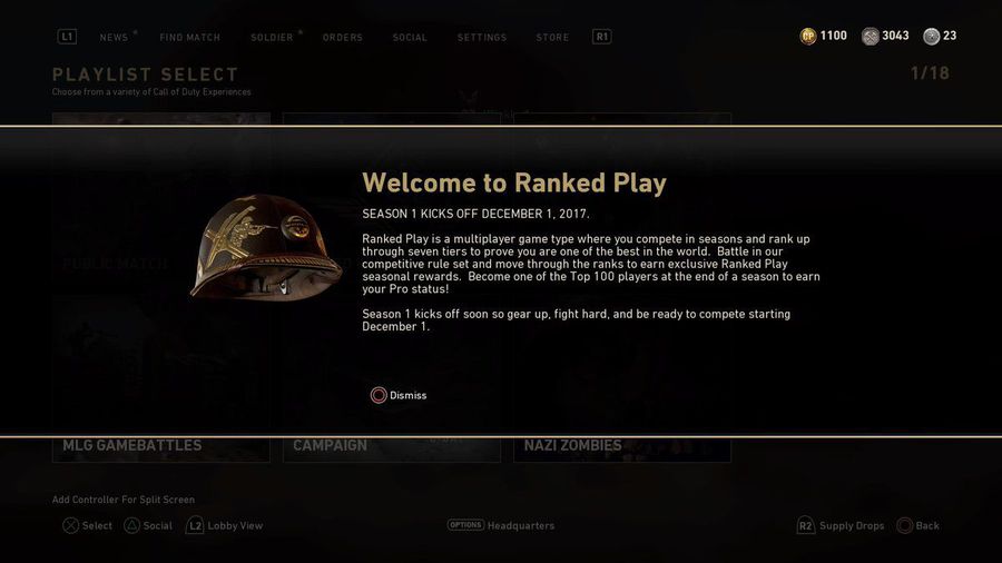 COD WWII Ranked Play Season 2 Details Revealed